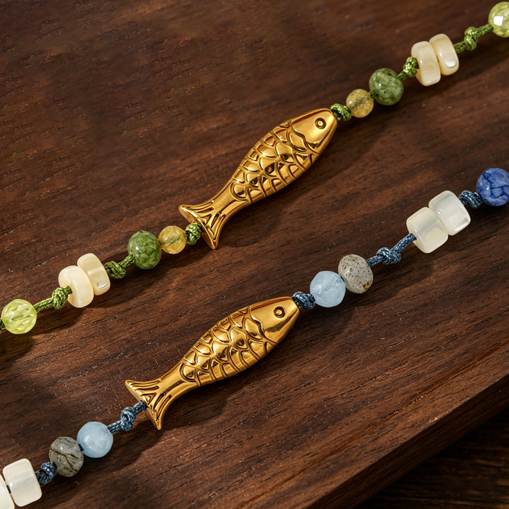 Aqua Muse Handwoven Necklace