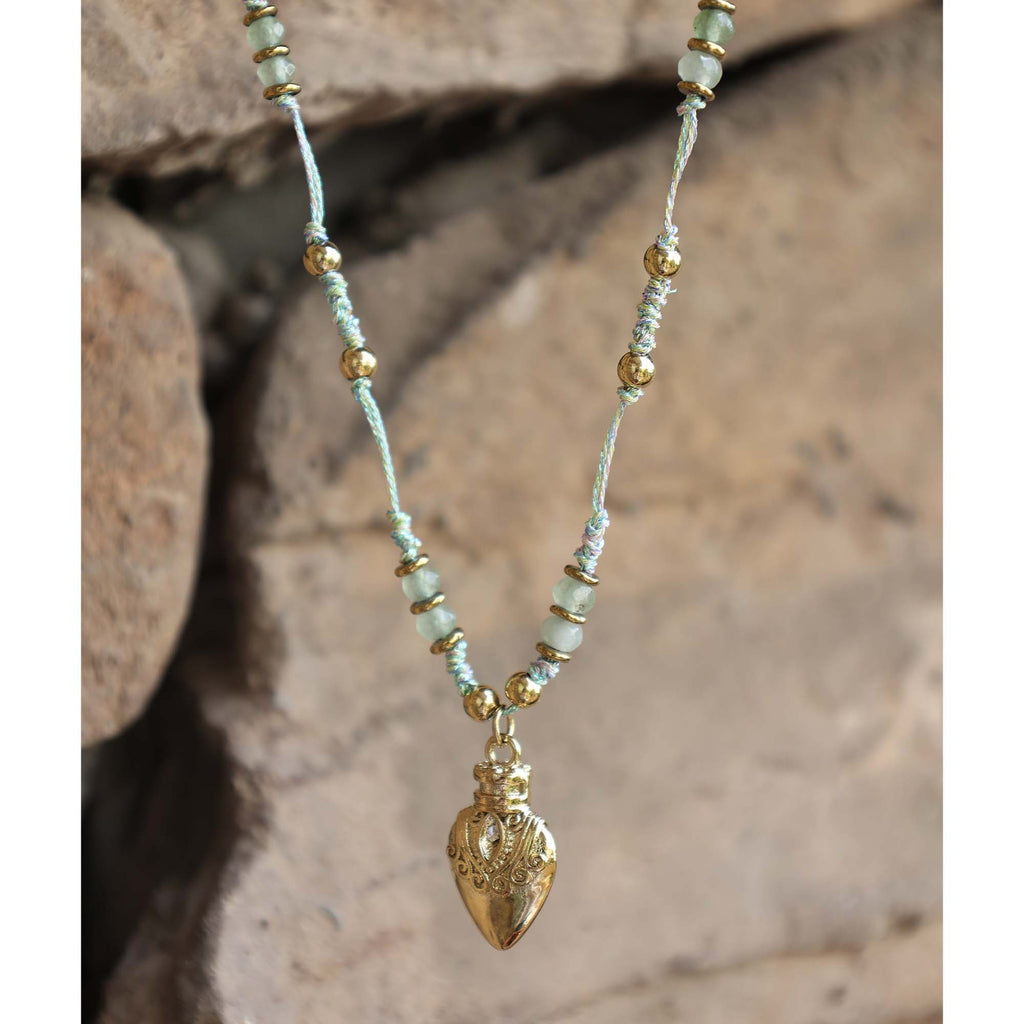 Soft Mint Handwoven Necklace