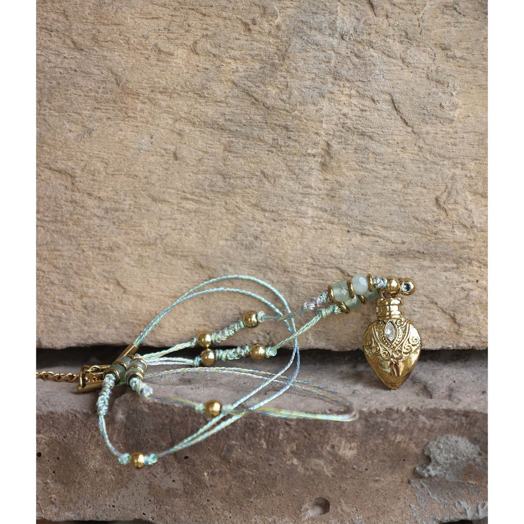 Soft Mint Handwoven Necklace