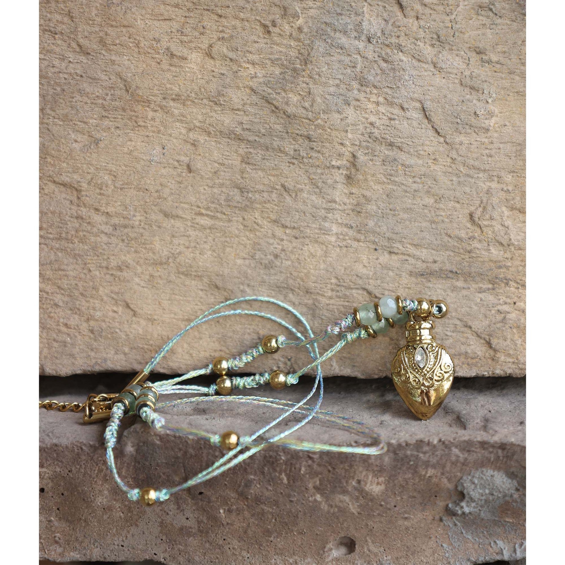 Soft Mint Handwoven Necklace