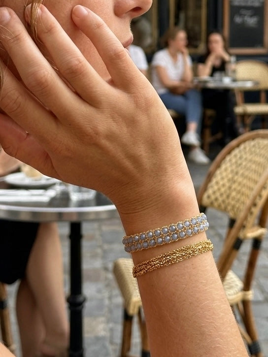 Soft Echo Handwoven Beaded Bracelet