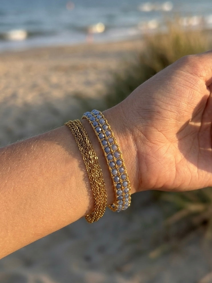 Soft Echo Handwoven Beaded Bracelet