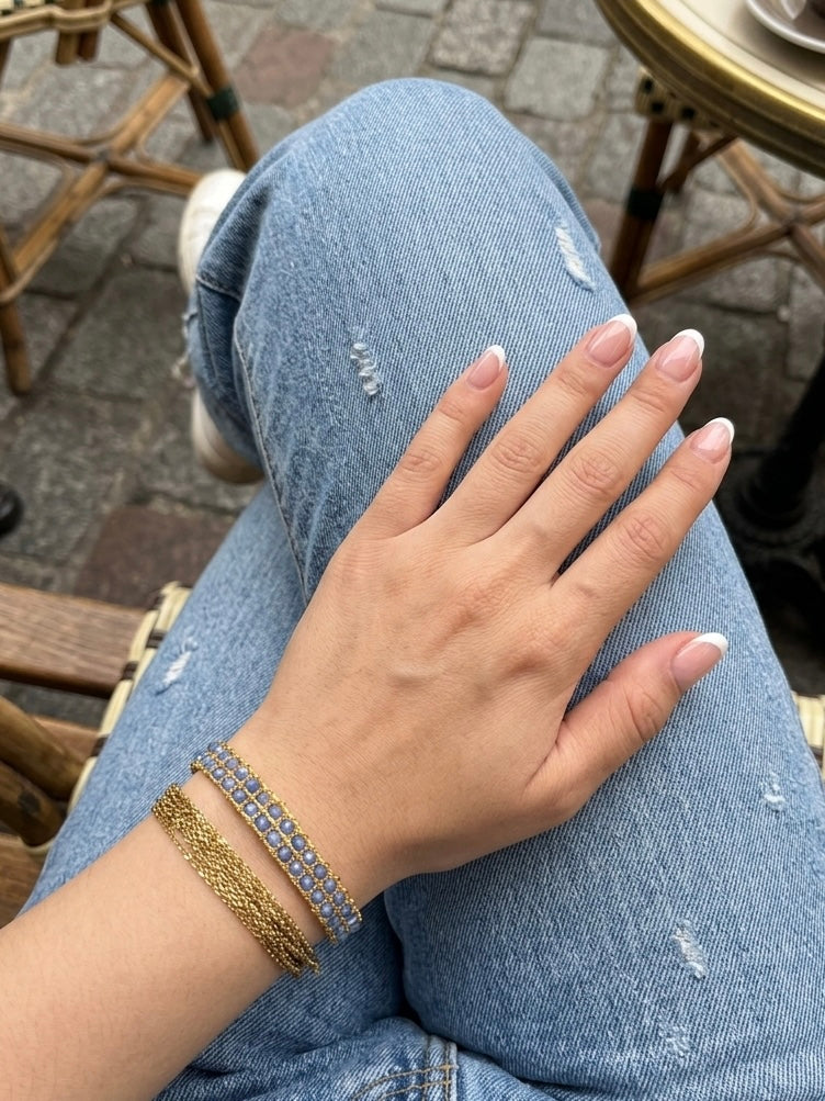 Soft Echo Handwoven Beaded Bracelet