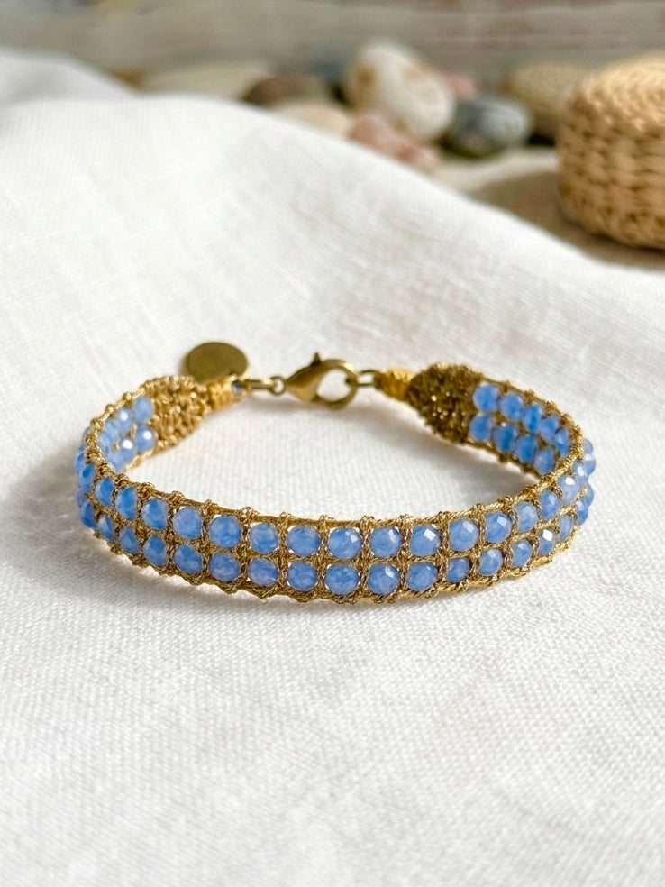 Soft Echo Handwoven Beaded Bracelet