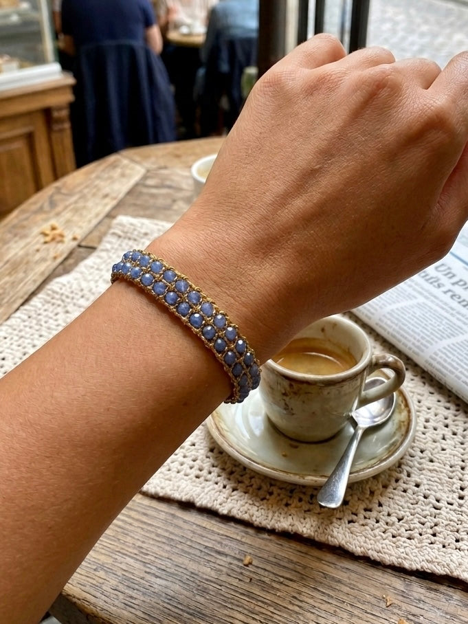 Soft Echo Handwoven Beaded Bracelet