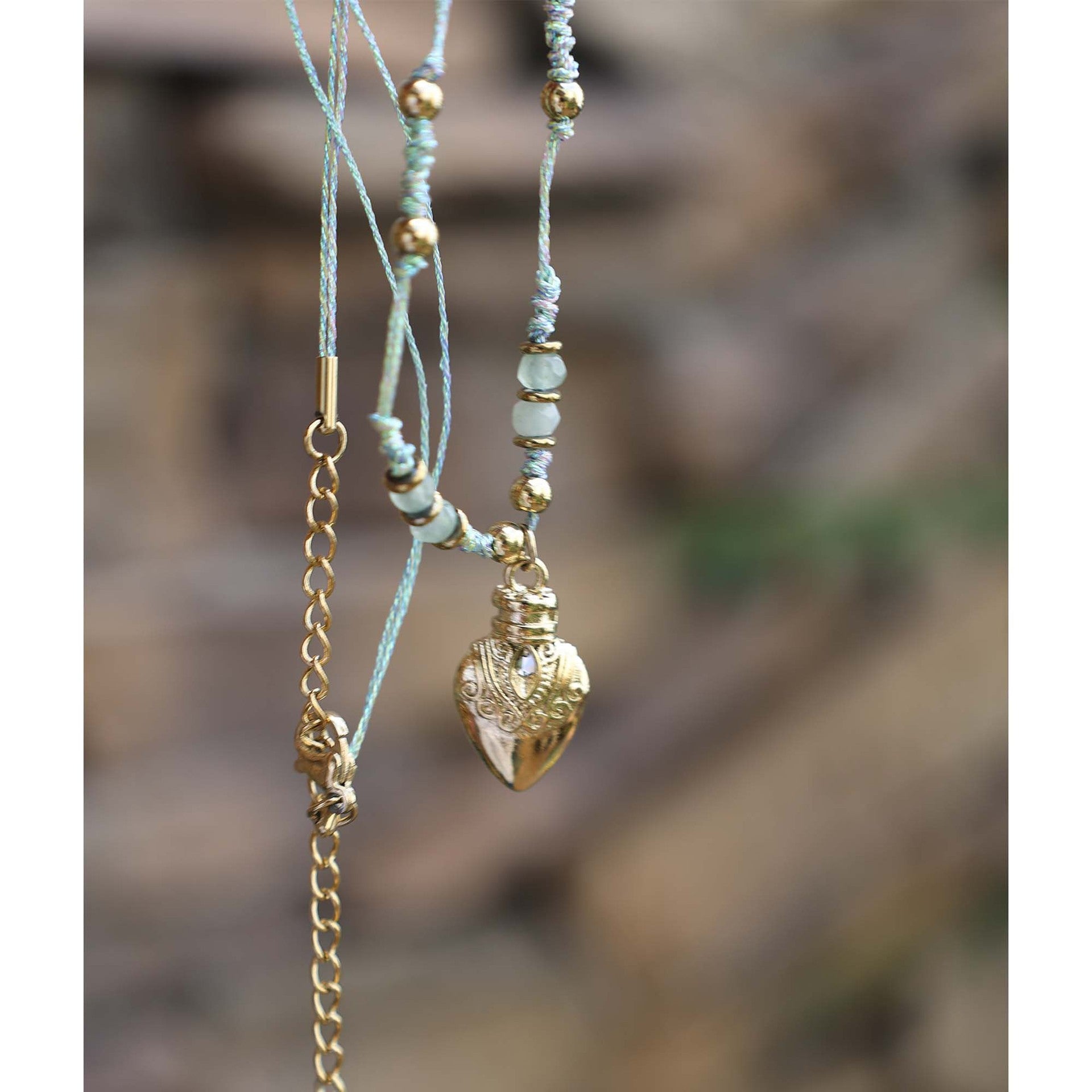 Soft Mint Handwoven Necklace