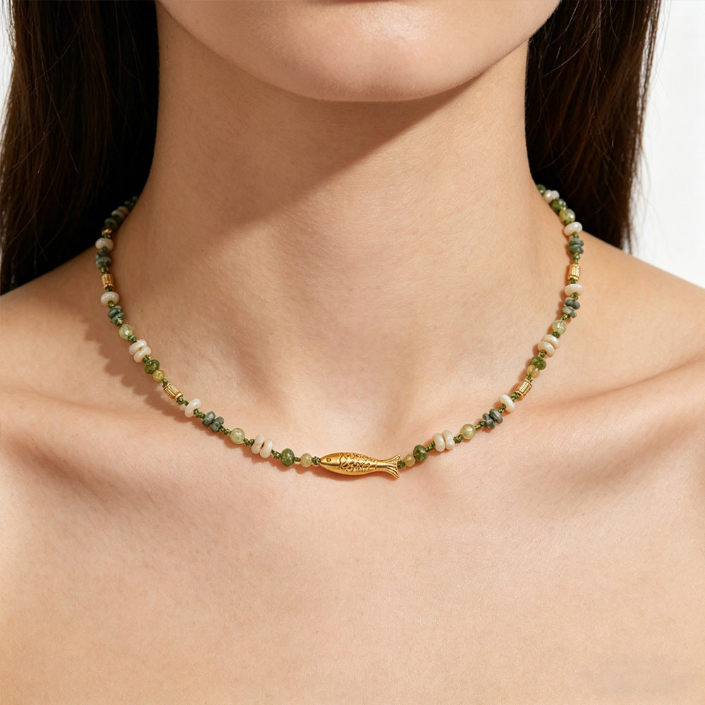 Aqua Muse Handwoven Necklace