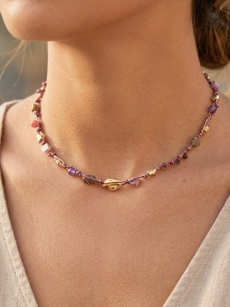 Agate Coast Handwoven Necklace
