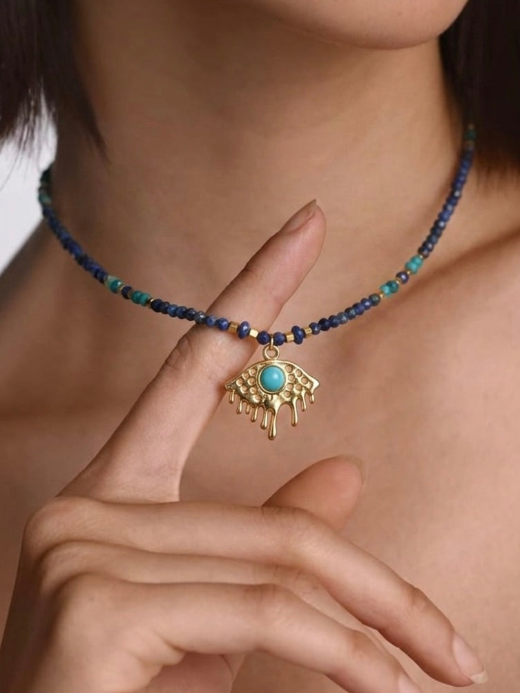 Mystic Flow Hand Beaded Necklace