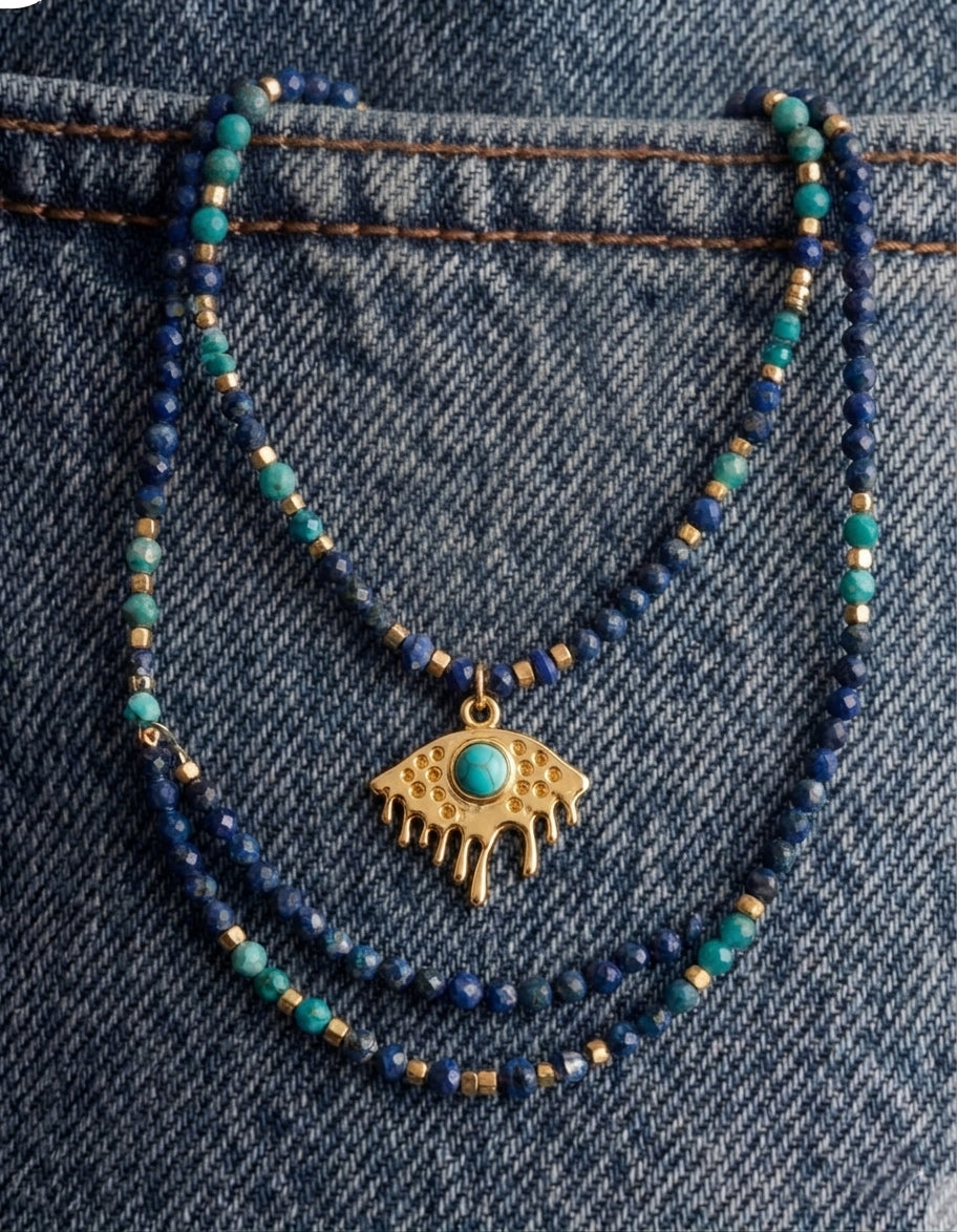 Mystic Flow Hand Beaded Necklace