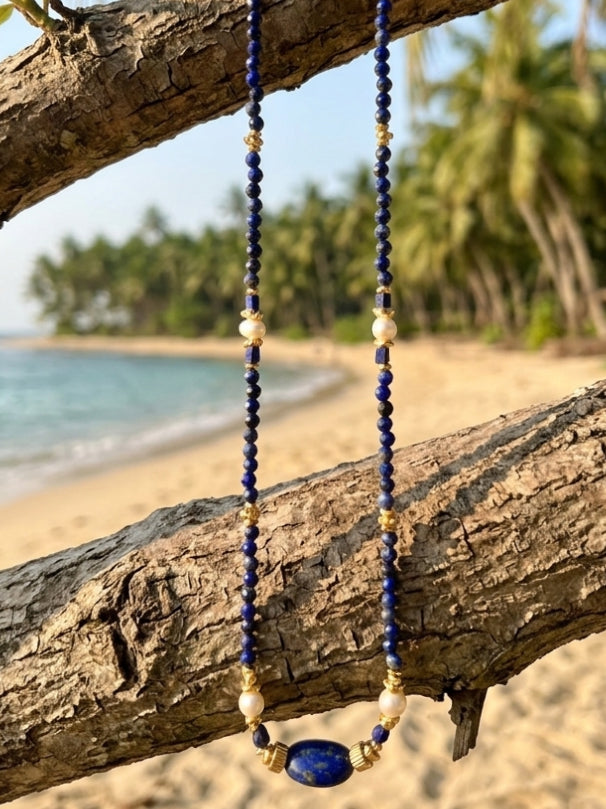 Ocean Symphony Hand Beaded Necklace
