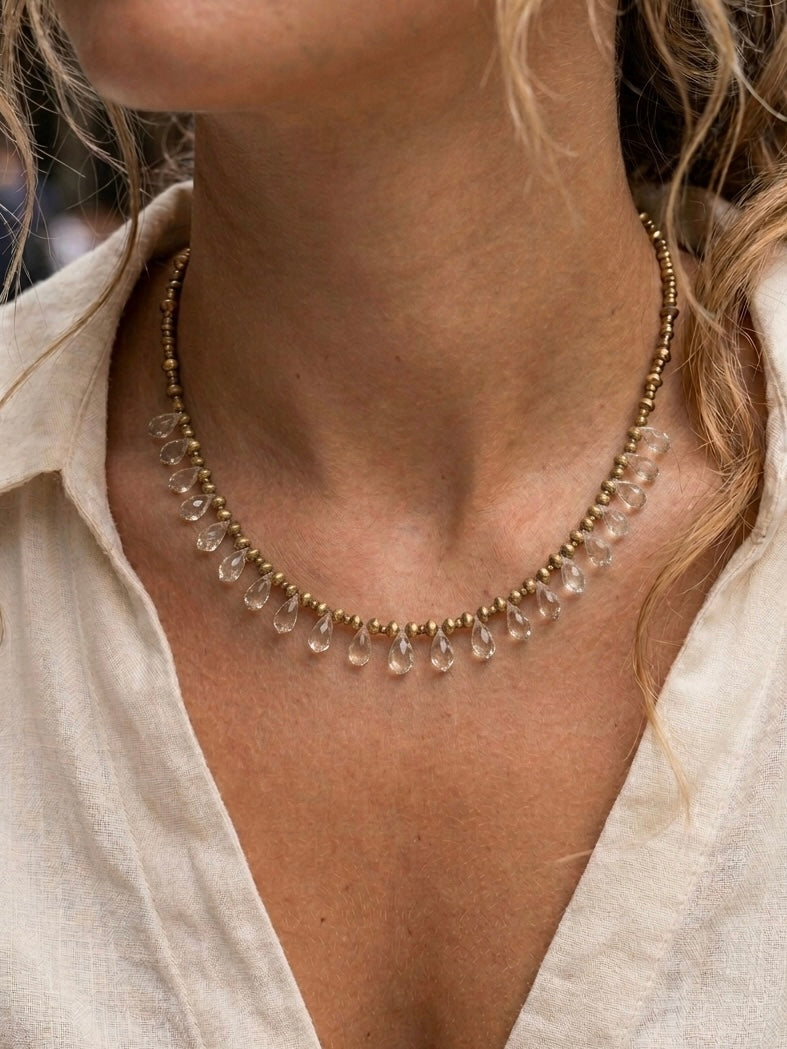 Honey Drop Fringe Necklace