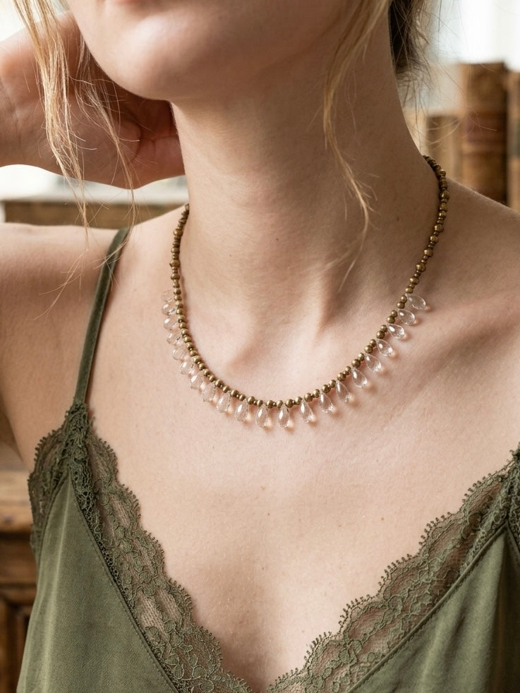 Honey Drop Fringe Necklace