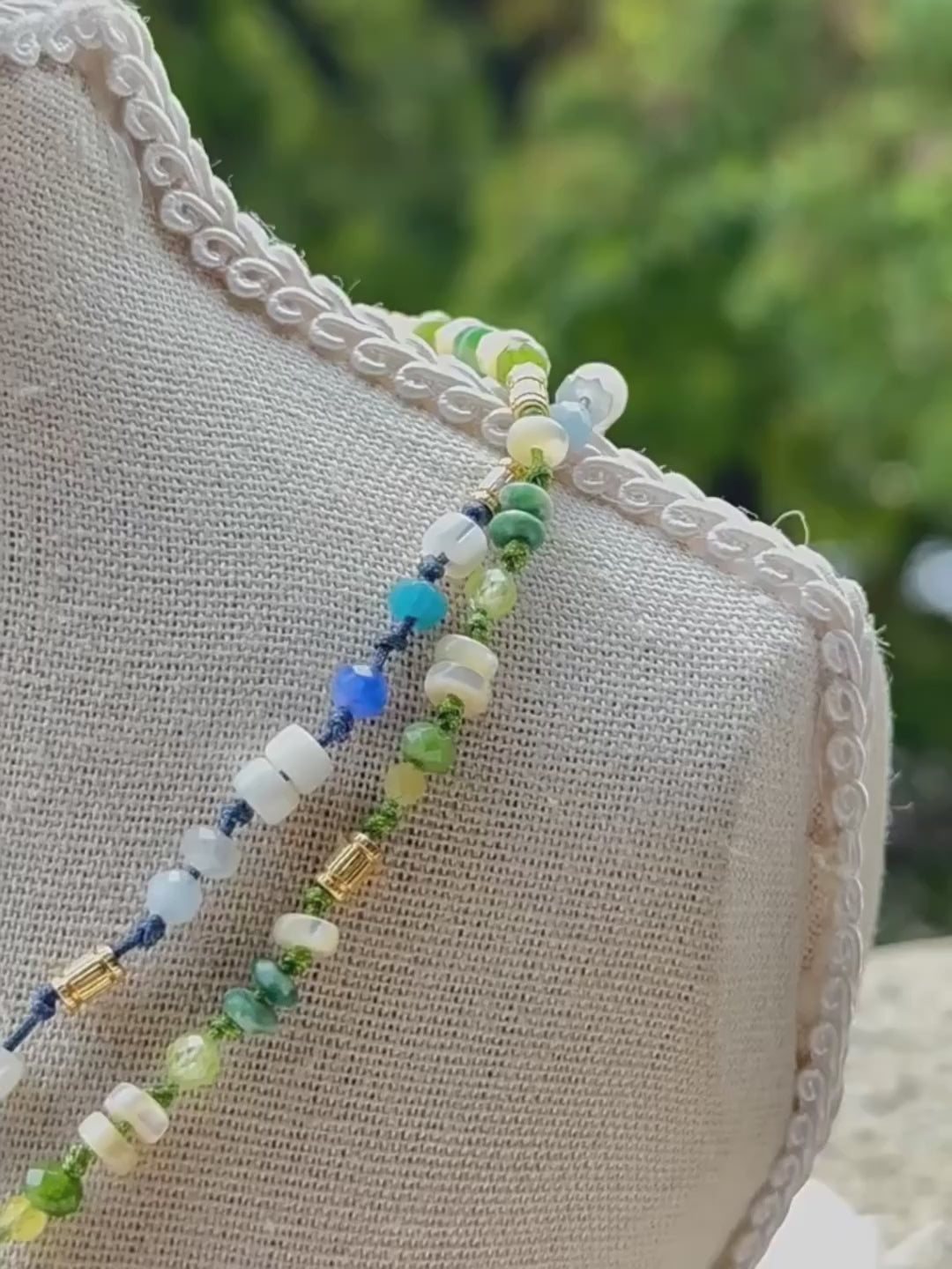 Aqua Muse Handwoven Necklace